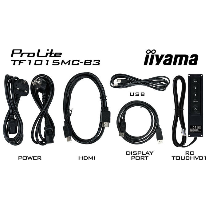 Iiyama TF1015MC-B3 ProLite Monitor Open Frame Touch IPS 10.1'' PCAP 10 punti 1280x800 IP65 colore Nero