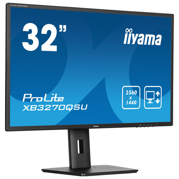 Iiyama XB3270QSU-B1 ProLite Monitor PC 31,5'' IPS QHD 2560x1440 100Hz 3ms AMD FreeSync Hub USB 3.2 Altoparlanti colore Nero