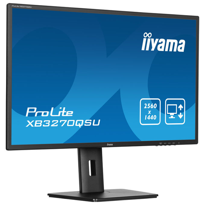 Iiyama XB3270QSU-B1 ProLite Monitor PC 31,5'' IPS QHD 2560x1440 100Hz 3ms AMD FreeSync Hub USB 3.2 Altoparlanti colore Nero