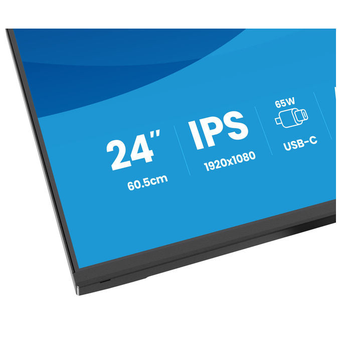 Iiyama XB2497HSN-B1 ProLite Monitor PC 23.8'' IPS Full HD 100Hz 1ms USB-C 65W Hub USB 3.2 LAN AMD FreeSync colore Nero