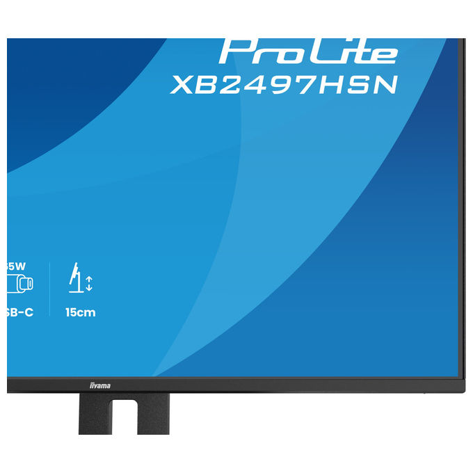 Iiyama XB2497HSN-B1 ProLite Monitor PC 23.8'' IPS Full HD 100Hz 1ms USB-C 65W Hub USB 3.2 LAN AMD FreeSync colore Nero