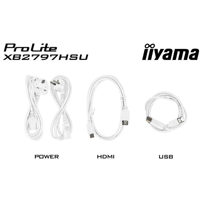 Iiyama XB2797HSU-W1 ProLite Monitor PC 27'' Full HD IPS 120Hz 1ms AMD FreeSync Hub USB 3.2 Altoparlanti colore Bianco