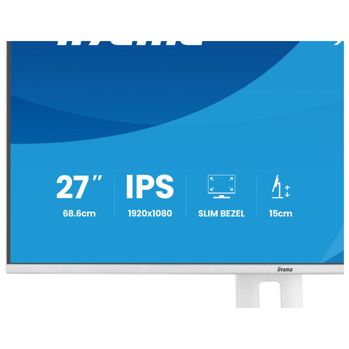 Iiyama XB2797HSU-W1 ProLite Monitor PC 27'' Full HD IPS 120Hz 1ms AMD FreeSync Hub USB 3.2 Altoparlanti colore Bianco