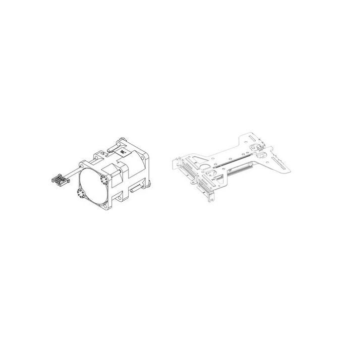 Dell 330-BCVV Riser Config 2 Butterfly Gen4 Scheda Riser PCIe x8 x8 Kit di Montaggio per Server PowerEdge R360