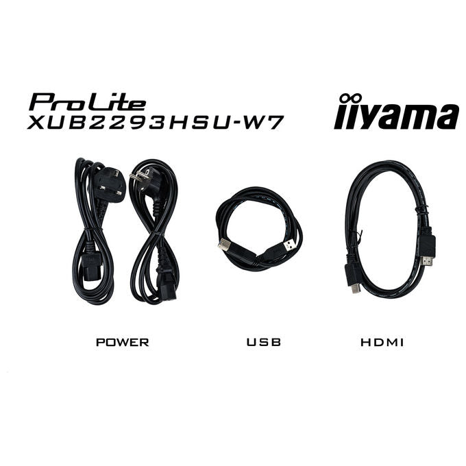 Iiyama XUB2293HSU-W7 ProLite Monitor PC 21.5'' Full HD IPS LED 100Hz 1ms Hub USB 2.0 Altoparlanti Supporto Regolabile colore Bianco