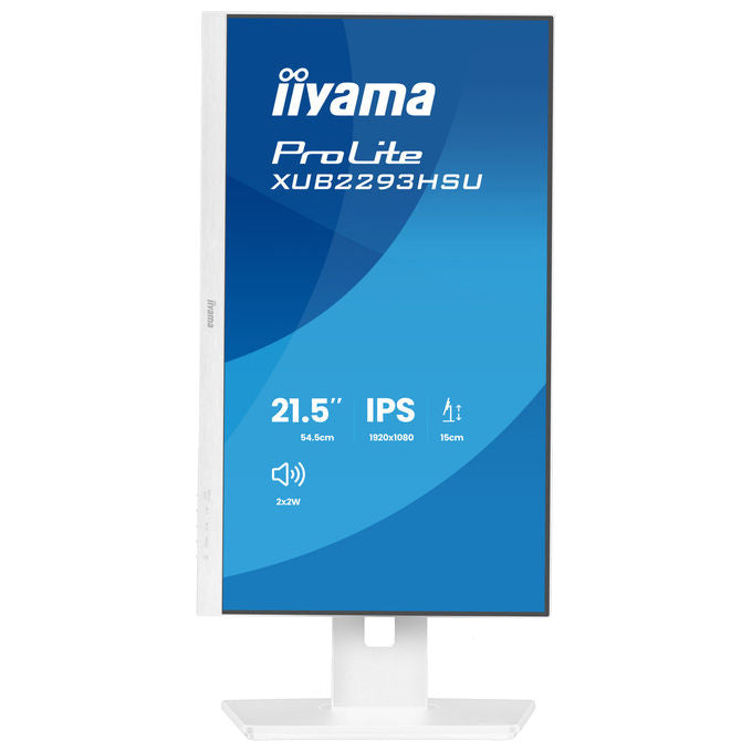 Iiyama XUB2293HSU-W7 ProLite Monitor PC 21.5'' Full HD IPS LED 100Hz 1ms Hub USB 2.0 Altoparlanti Supporto Regolabile colore Bianco