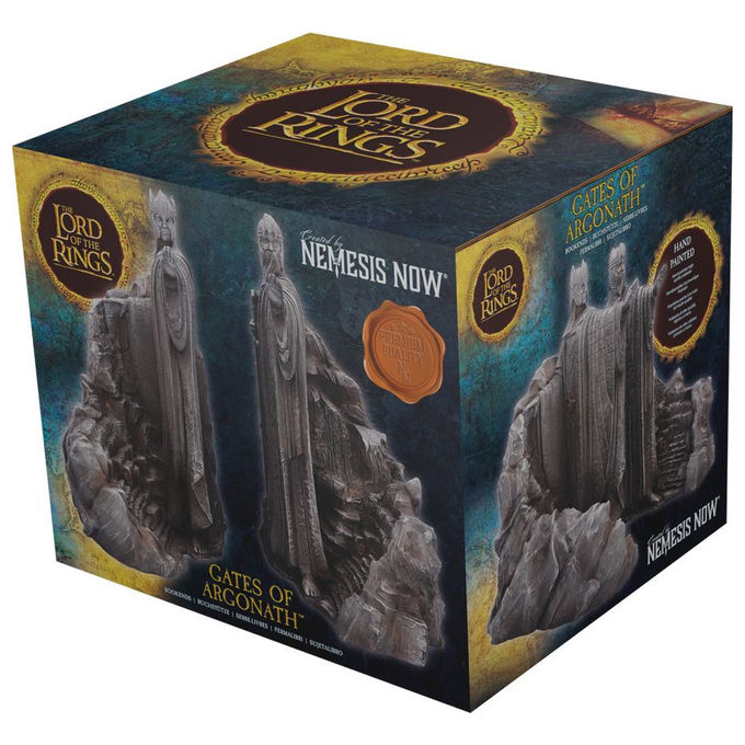 Nemesis Now B6597A24 Il Signore degli Anelli Gates of Argonath Fermalibri in Resina dipinti a mano 19 cm colore Grigio