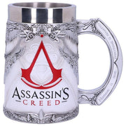 Nemesis Now B5296S0 Assassins Creed Boccale da Collezione in Resina con Inserto in Acciaio Inossidabile 300 ml 17,5 cm colore Bianco