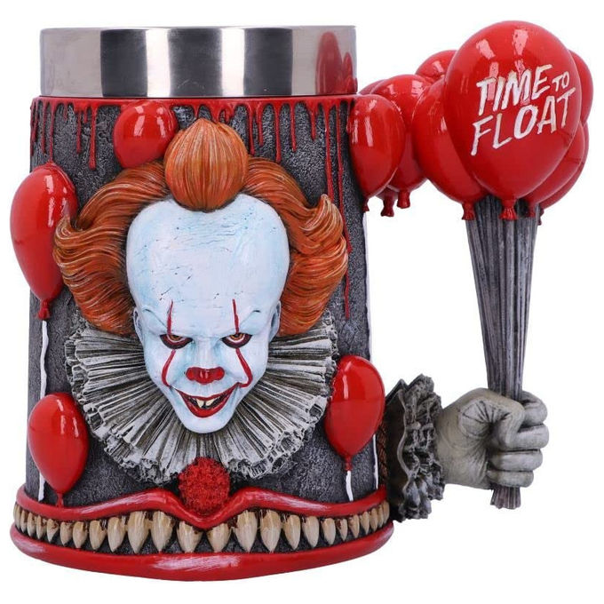 Nemesis Now B5869V2 IT Chapter 2 Pennywise Time to Float Boccale da Birra Licenza Ufficiale Resina 15.5 cm colore Rosso