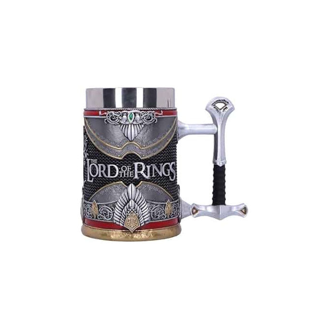 Nemesis Now B5873V2 Il Signore degli Anelli Boccale Aragorn Corona di Elessar Resina 15,5 cm colore Argento