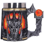 Nemesis Now B5896V2 Il Signore degli Anelli Boccale con Coperchio Sauron in Resina e Acciaio Inox 15,5 cm colore Multicolore