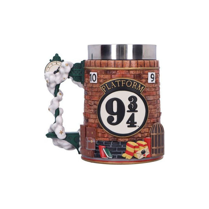 Nemesis Now B6982A25 Harry Potter Boccale Binario 9 3-4 da Collezione in Resina con Inserto Acciaio Inossidabile 15.5 cm colore Mattone