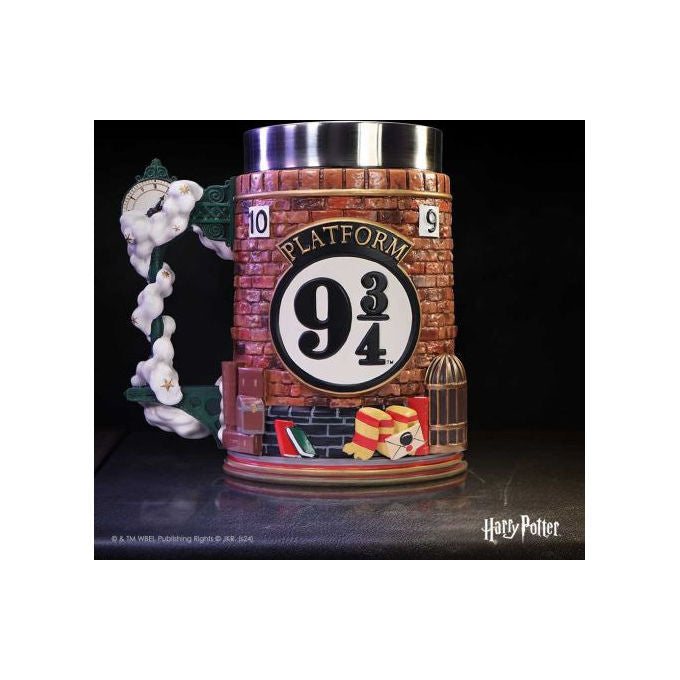 Nemesis Now B6982A25 Harry Potter Boccale Binario 9 3-4 da Collezione in Resina con Inserto Acciaio Inossidabile 15.5 cm colore Mattone