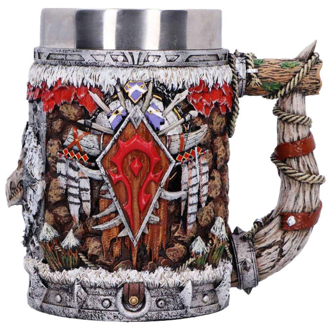 Nemesis Now B7324A26 World of Warcraft Horde Boccale in Resina con Inserto Acciaio Inossidabile 15.5 cm