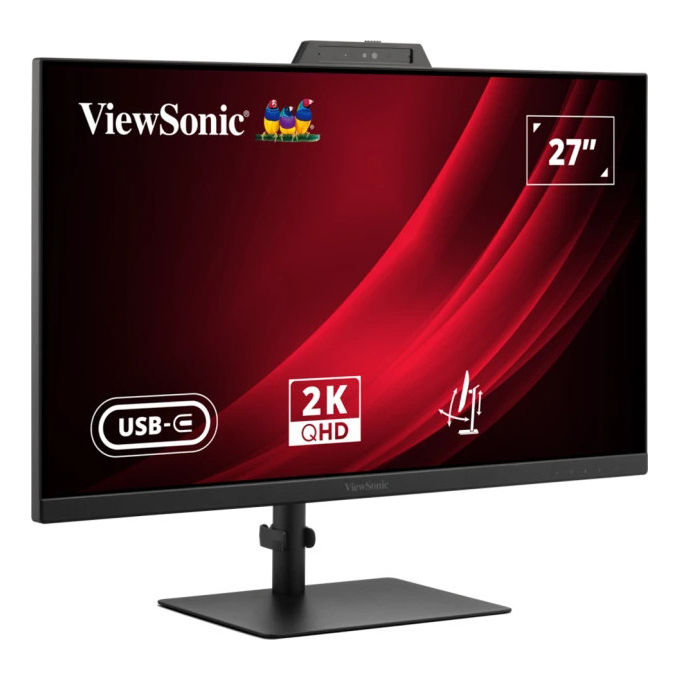 ViewSonic VG2741V-2K Monitor PC 27'' IPS QHD 2560x1440 120Hz Webcam 5MP USB-C Altoparlanti colore Nero