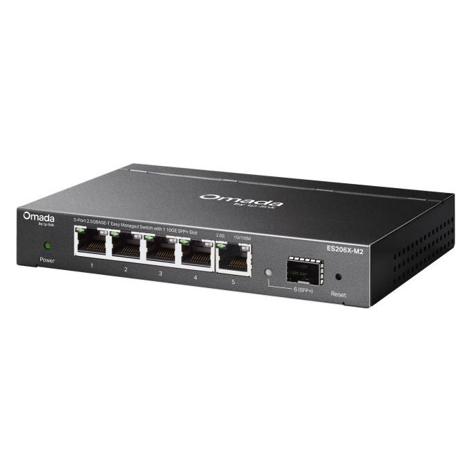 TP-Link ES206X-M2 Omada Switch Gestito L2 5 Porte 2.5G Ethernet 1 Slot SFP+ 10G Cloud SDN Desktop Parete colore Nero