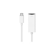 Belkin F2CU040DSWHTAPL Adattatore USB-C Ethernet Gigabit 10-100-1000 Mbit-s compatibile Mac colore Nero
