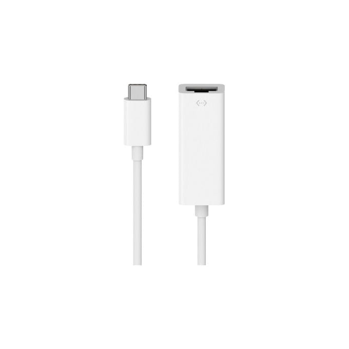 Belkin F2CU040DSWHTAPL Adattatore USB-C Ethernet Gigabit 10-100-1000 Mbit-s compatibile Mac colore Nero