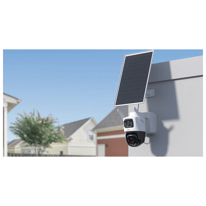 Imou IPC-SA70F-10M1T2-EU AOV Dual Kit Telecamera IP Esterna Doppia Ottica 10MP 4G Wi-Fi Batteria 10000 mAh Pannello Solare 8W IP66 colore Nero Bianco