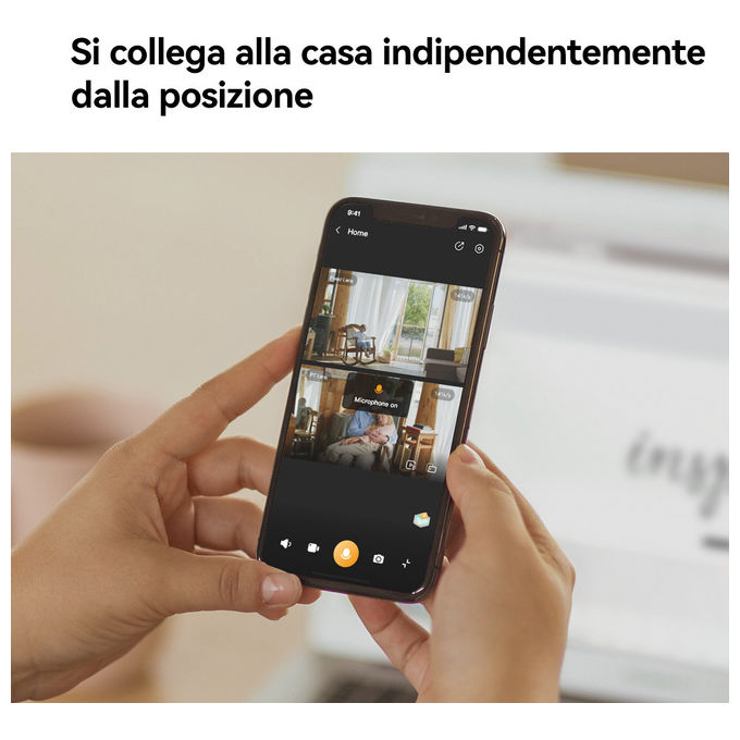 Imou IPC-S20EP-6M0S-IMOU A1 Dual Telecamera IP Wi-Fi 6 Dual Band Doppia Lente 6 MP Visione Notturna Rilevamento AI Audio Bidirezionale MicroSD 512 GB colore Nero Bianco