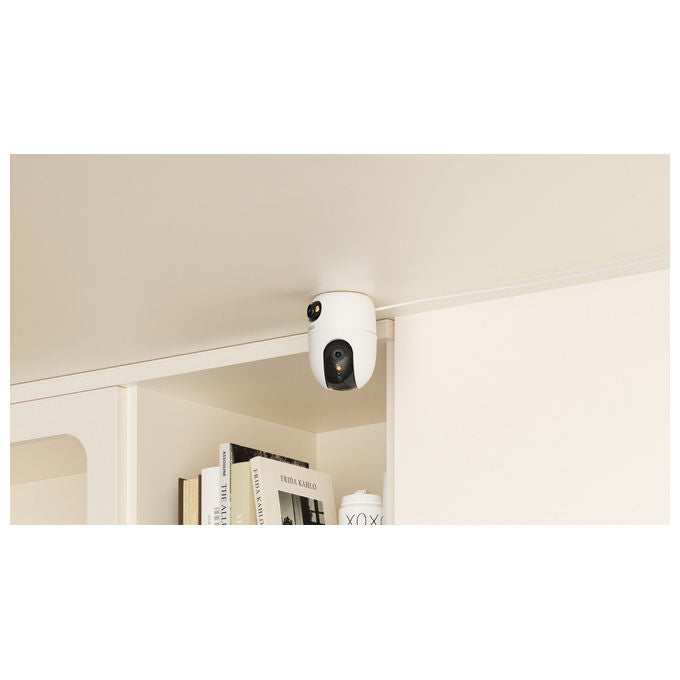 Imou IPC-S20EP-6M0S-IMOU A1 Dual Telecamera IP Wi-Fi 6 Dual Band Doppia Lente 6 MP Visione Notturna Rilevamento AI Audio Bidirezionale MicroSD 512 GB colore Nero Bianco