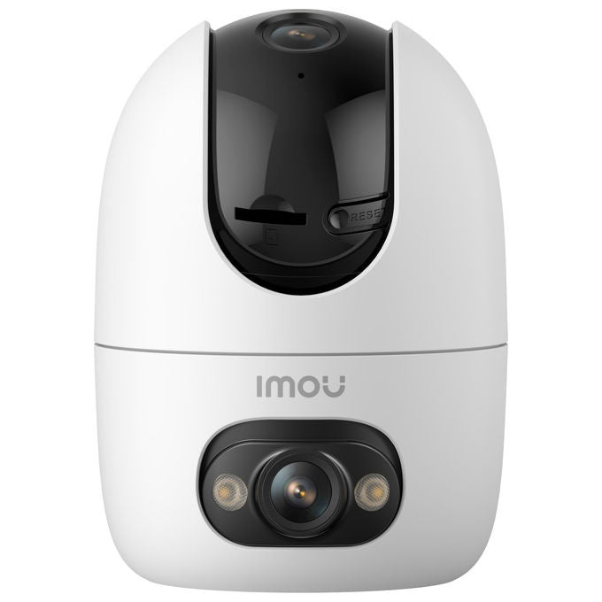 Imou IPC-S20EP-6M0S-IMOU A1 Dual Telecamera IP Wi-Fi 6 Dual Band Doppia Lente 6 MP Visione Notturna Rilevamento AI Audio Bidirezionale MicroSD 512 GB colore Nero Bianco