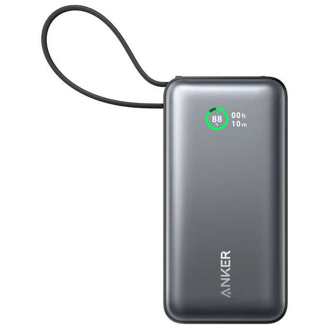 Anker A1259G11 545 Nano Power Bank 10000 mAh 30W ricarica rapida cavo USB-C integrato colore Nero