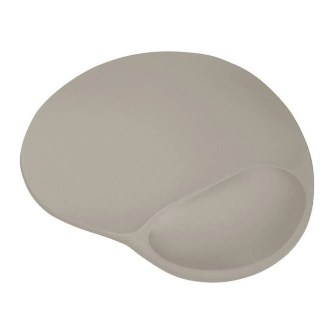 Trust 26012 Bigfoot Tappetino per Mouse Ergonomico Poggiapolsi in Gel Base Antiscivolo Superficie Microfibra colore Beige
