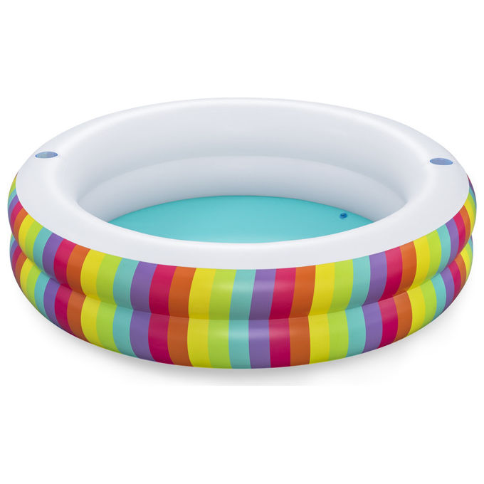 Bestway 54443 Rainbow Dreams Piscina Gonfiabile Rotonda 206x51 cm 632 L 2 Portabicchieri PVC colore Multicolore