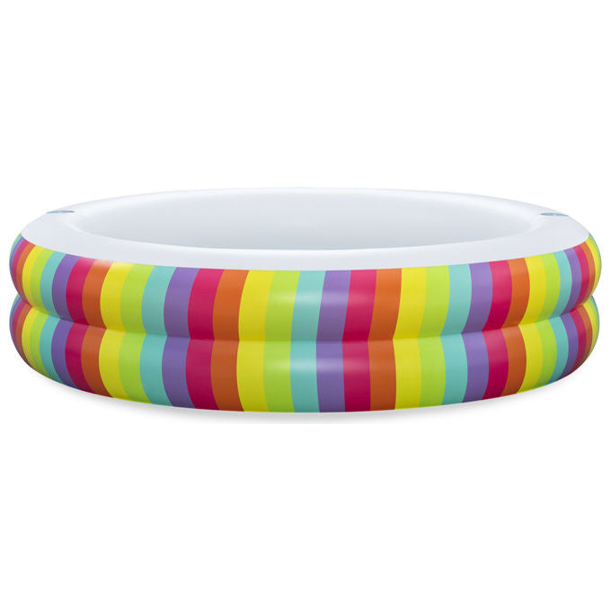 Bestway 54443 Rainbow Dreams Piscina Gonfiabile Rotonda 206x51 cm 632 L 2 Portabicchieri PVC colore Multicolore