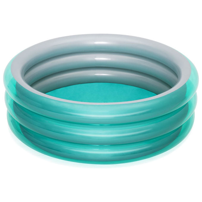 Bestway 51042 Big Metallic Piscina Gonfiabile per Bambini Tonda 3 anelli 170x53 cm 697 L colore Blu