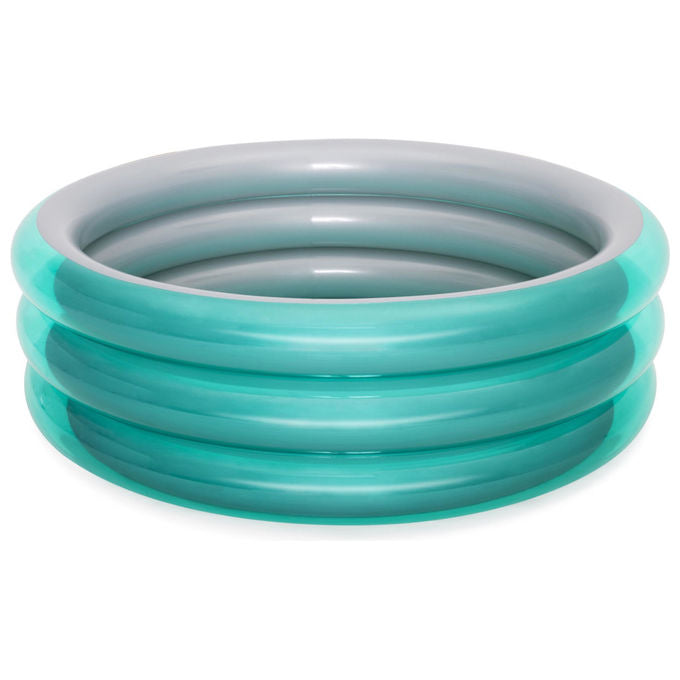 Bestway 51042 Big Metallic Piscina Gonfiabile per Bambini Tonda 3 anelli 170x53 cm 697 L colore Blu