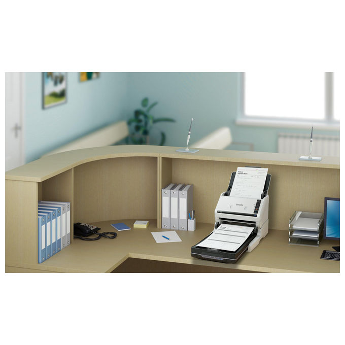 Epson DS-530III WorkForce Scanner a foglio 600 x 600 DPI A4 fronte retro 40 ppm ADF 60 fogli OCR USB 3.2 colore Bianco
