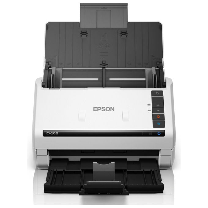 Epson DS-530III WorkForce Scanner a foglio 600 x 600 DPI A4 fronte retro 40 ppm ADF 60 fogli OCR USB 3.2 colore Bianco