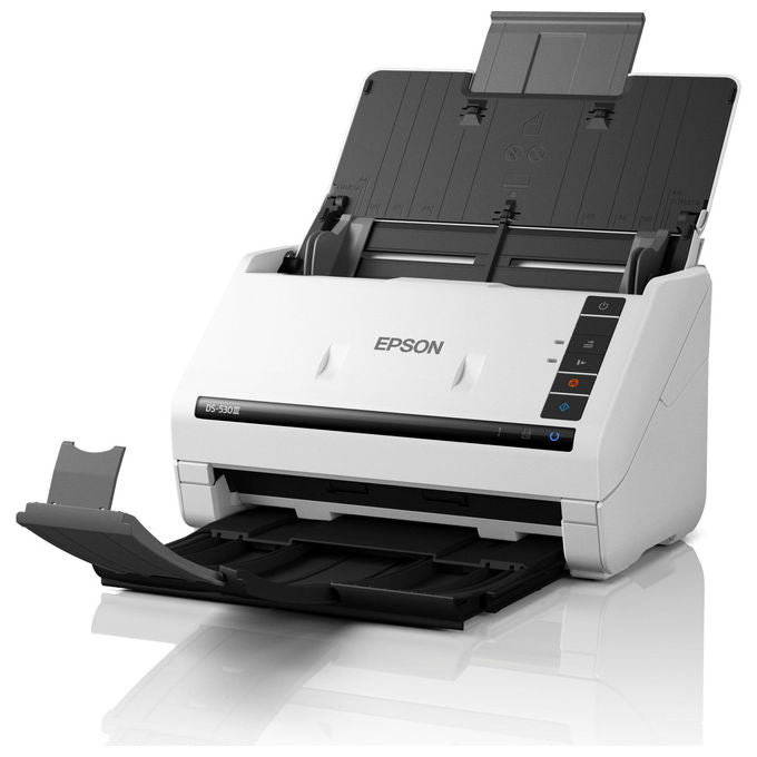 Epson DS-530III WorkForce Scanner a foglio 600 x 600 DPI A4 fronte retro 40 ppm ADF 60 fogli OCR USB 3.2 colore Bianco