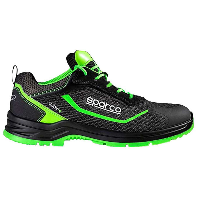 Sparco 07539 Forester ESD Scarpe Antinfortunistiche S3S SR LG Metal Free Antistatiche Taglia 44 colore Nero Verde Fluo