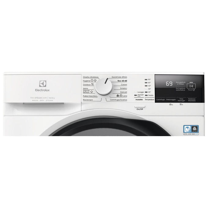 Electrolux EW7W2106G 700 SteamCare Lavasciuga Frontale 10-6 Kg 1600 rpm Classe D Vapore Inverter (85x60x64 cm) colore Bianco