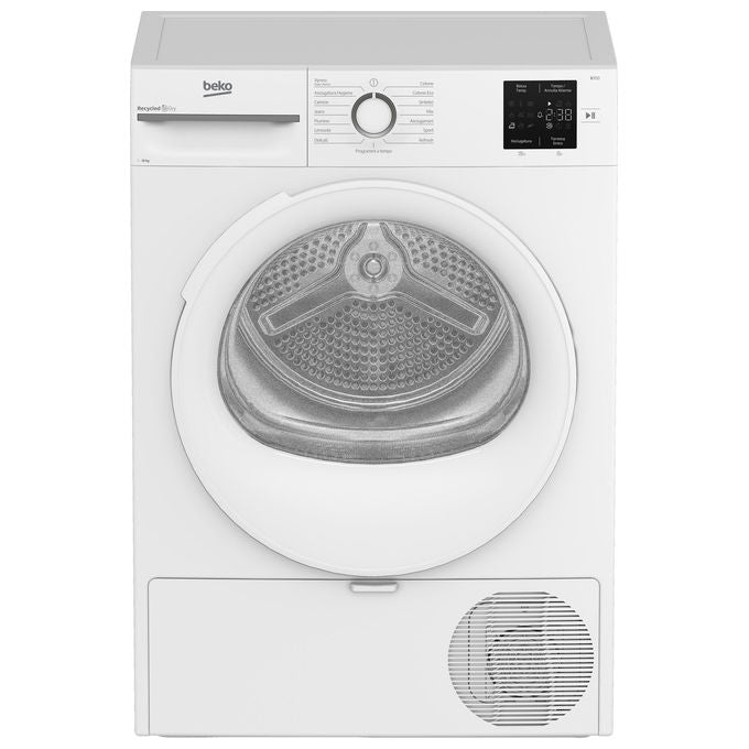 Beko BMT103EW NX Asciugatrice Pompa di Calore 10 Kg Classe D 15 Programmi 64 dB (84.6x59.8x60.7 cm) colore Bianco