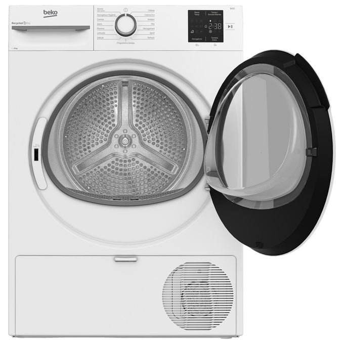 Beko BMT103EW NX Asciugatrice Pompa di Calore 10 Kg Classe D 15 Programmi 64 dB (84.6x59.8x60.7 cm) colore Bianco