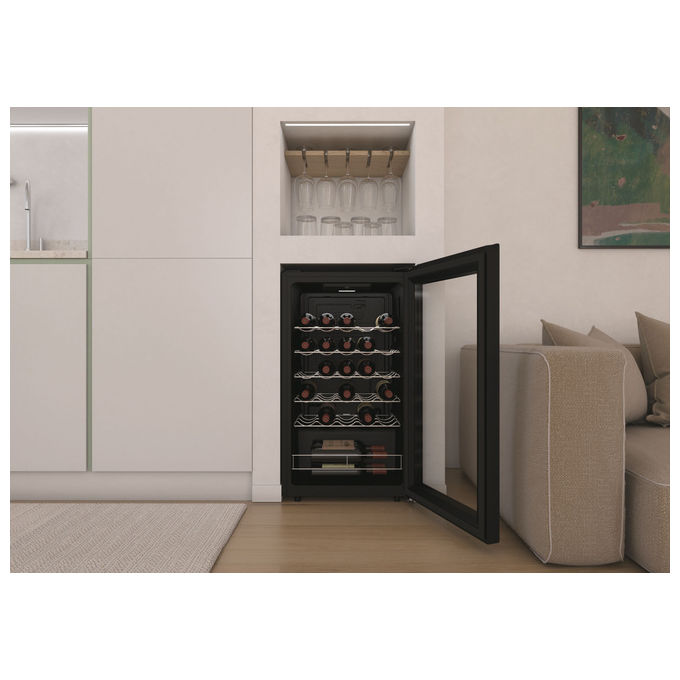 Candy CWC033M DiVino Cantinetta Vino Libera Installazione 33 Bottiglie 5-20°C Classe G 37 dB Wi-Fi colore Nero