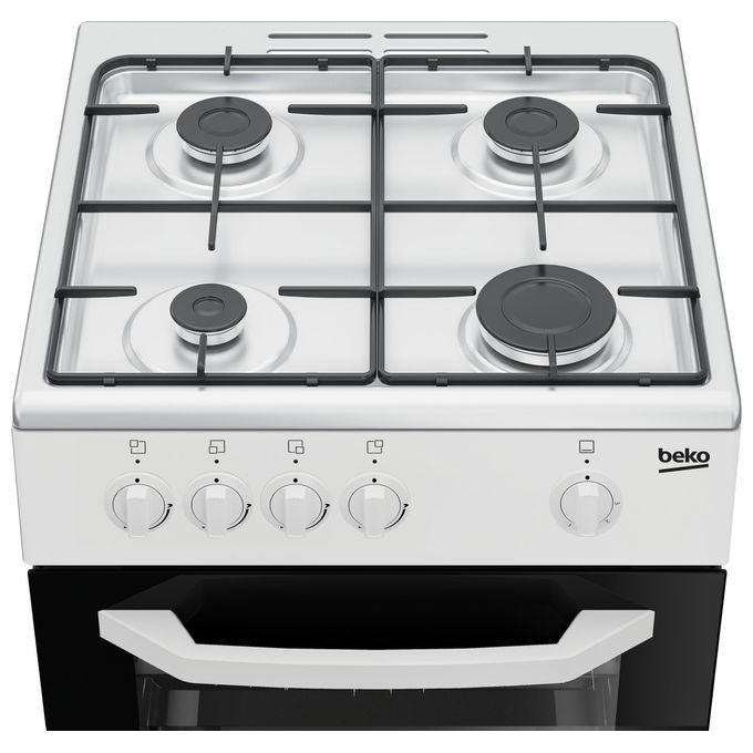 Beko CSG42001FW Cucina a Gas 4 Fuochi Forno a Gas 54 L Classe A Gas Safety (85x50x50 cm) colore Bianco