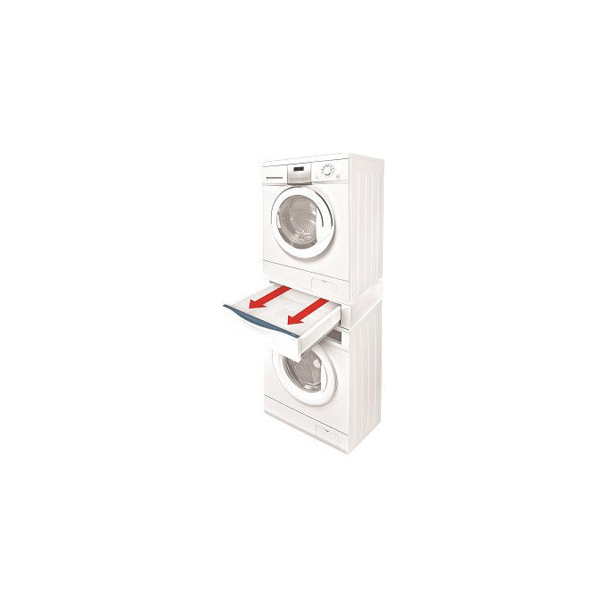 Meliconi EXTRAL60 Base Torre Extra Kit Sovrapposizione Lavatrice Asciugatrice Cassetto 28 L 250 Kg colore Bianco