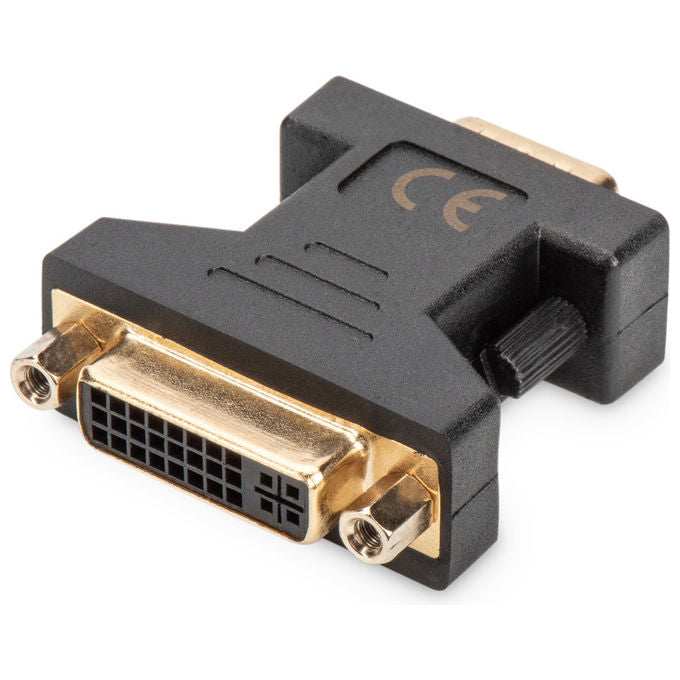 Digitus AK-320505-000-S Adattatore Video DVI-I 24+5 Femmina a VGA HD D-Sub 15 Poli Maschio Dual-Link risoluzione 1920x1200 colore Nero