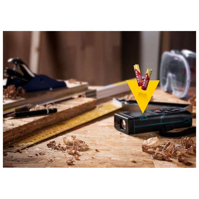 Varta 04703101404 Longlife Max Power Batteria Alcalina AAA LR03 1.5V 1270 mAh Blister 4 pz colore Oro Rosso