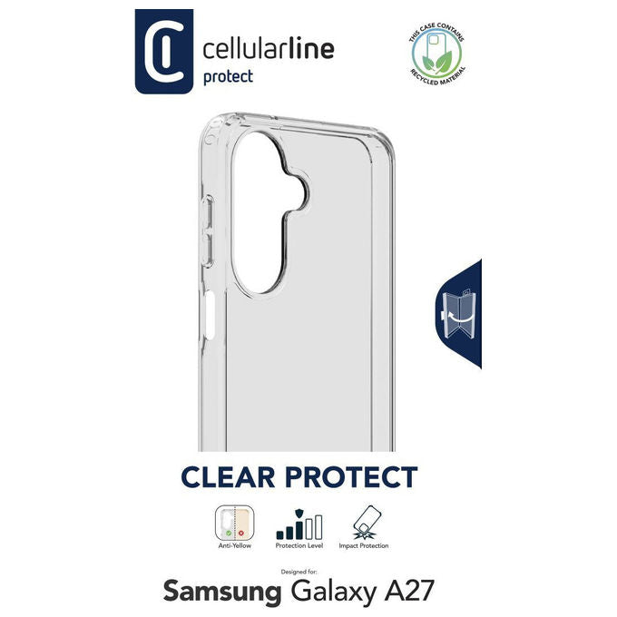 Cellularline CLEARDUOGALA27T ClearDuo Cover rigida Samsung Galaxy A27 antiurto resistente ai graffi colore Trasparente