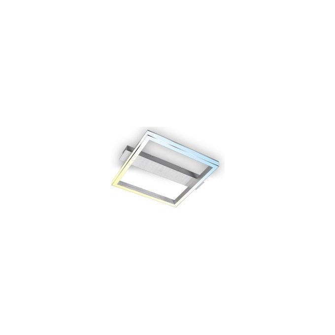 Briloner BT10025 FRAME Plafoniera LED 4 Luci 4000 Lumen 38W Dimmerabile con Telecomando colore Cromo