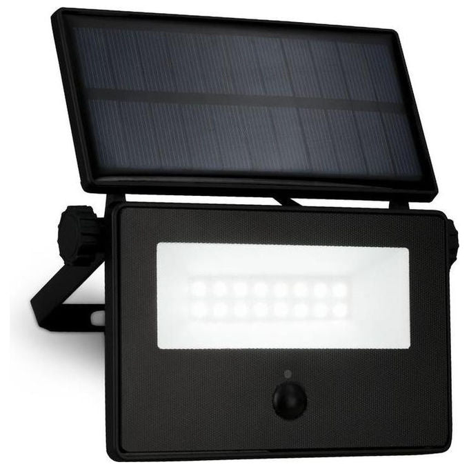 Briloner BT10028 SOLAR Applique Solare da Esterno LED 400 lumen 5W Sensore Presenza IP54 colore Nero