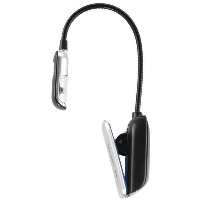 Varta 16618101421 Book Light Luce per Libri LED con Clip Collo Flessibile 9 lm 26h 2x CR2032 colore Nero Argento