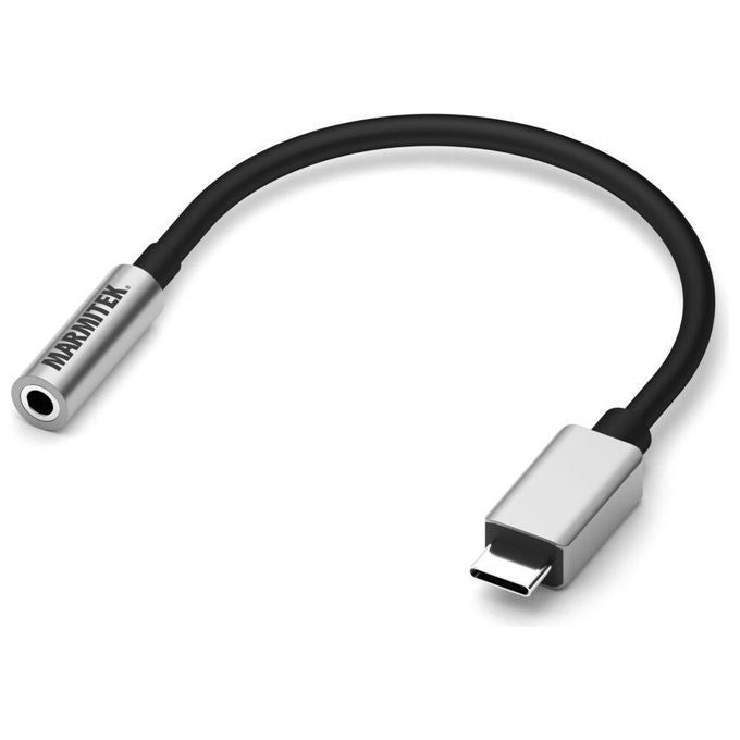 Marmitek 25008374 Adattatore USB-C Audio Jack 3.5mm 15 cm DAC 32 bit colore Nero Argento