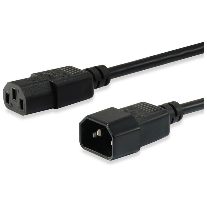 Equip 112101 Cavo di Alimentazione IEC C14 Maschio a IEC C13 Femmina 3 m 250V 10A colore Nero
